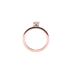 Rose Gold Raised Solitaire NOTHING CAN SEPARATE ME CZ Ring