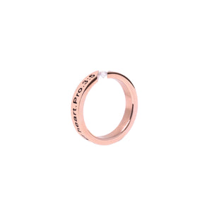 Rose Gold TRUST IN THE LORD CZ Single Stone Ring