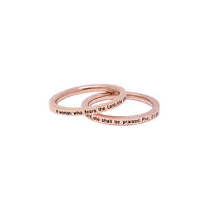 Rose Gold A WOMAN WHO FEARS Ring