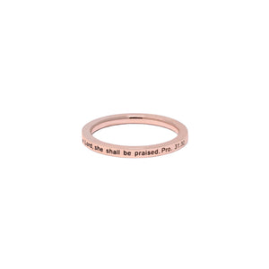 Rose Gold A WOMAN WHO FEARS Ring