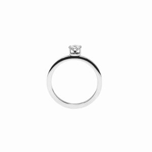 Silver Raised Solitaire CZ NOTHING CAN SEPARATE ME Ring