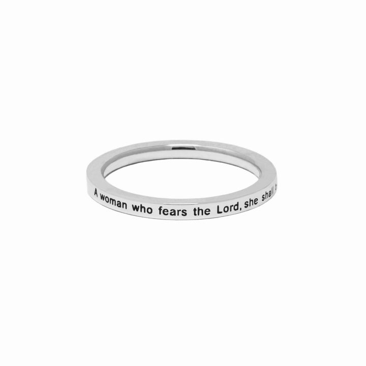 Silver A WOMAN WHO FEARS Ring