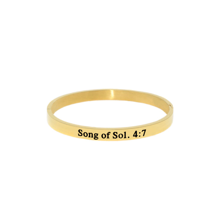 You Are Beautiful In Every Way - Gold Bangle Bracelet