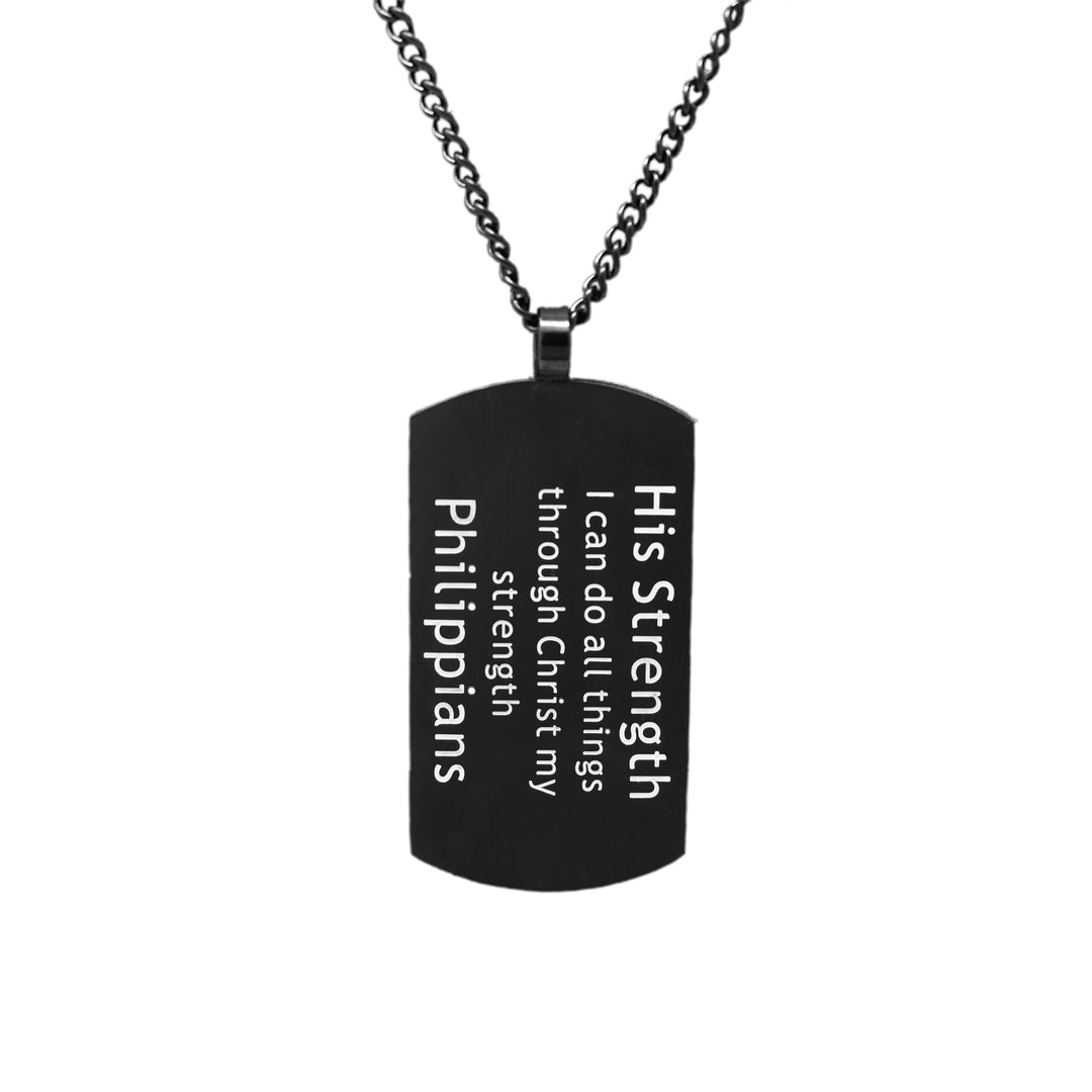 I Can Do All Things Dog-Tag - Cross Necklace