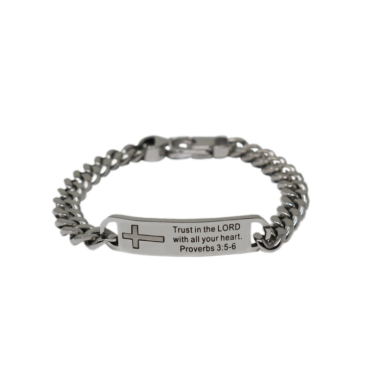 Silver TRUST IN THE LORD Chain Bracelet