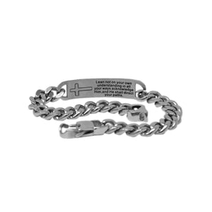 Silver TRUST IN THE LORD Chain Bracelet
