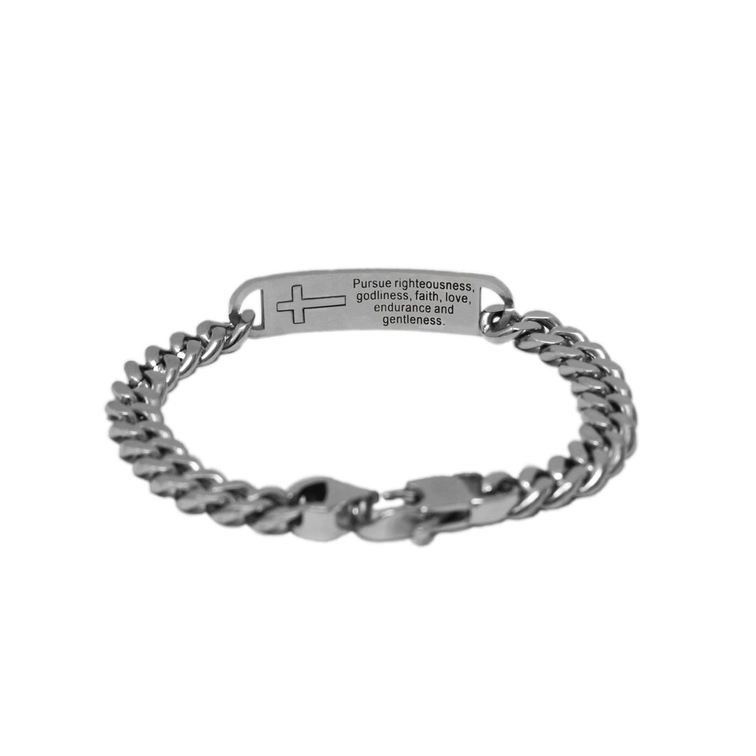 Man Of God - Silver Chain Bracelet