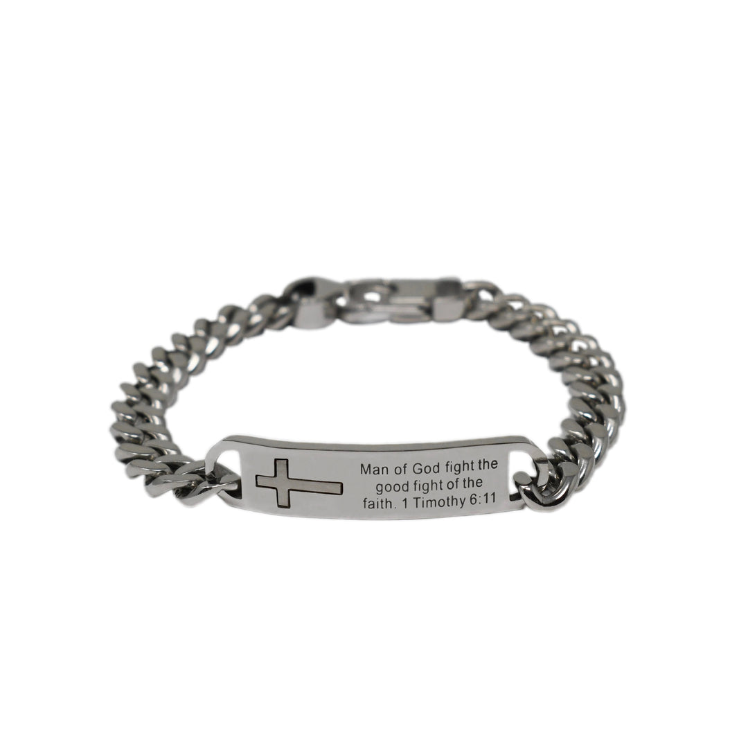 Man Of God - Silver Chain Bracelet