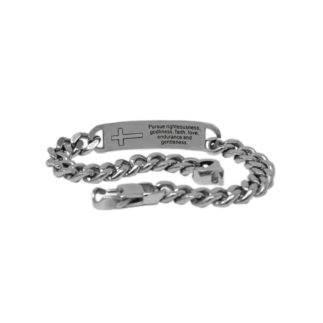 Man Of God - Silver Chain Bracelet