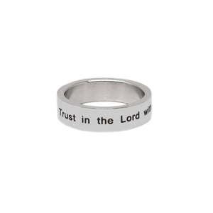 Silver TRUST IN THE LORD Smooth Ring