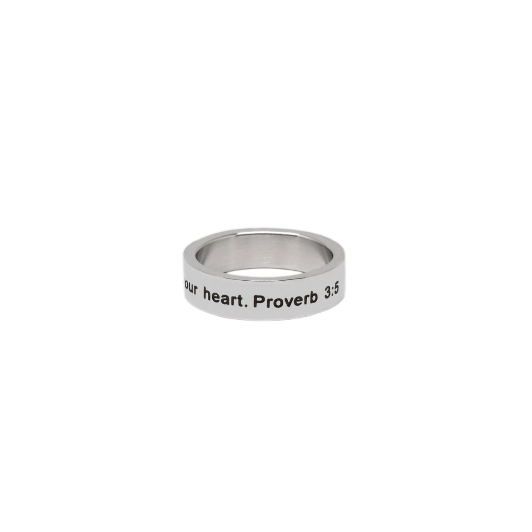 Trust In The Lord - Silver Smooth Ring