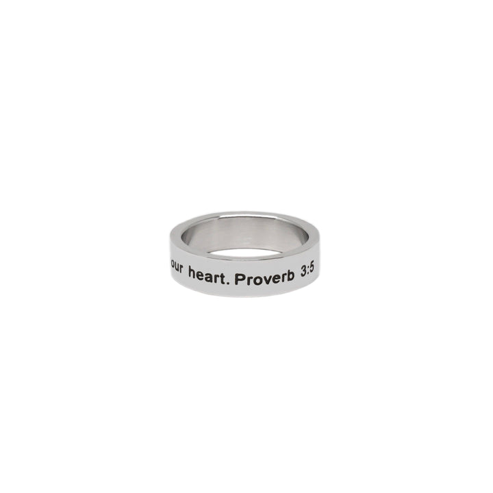 Trust In The Lord - Silver Smooth Ring