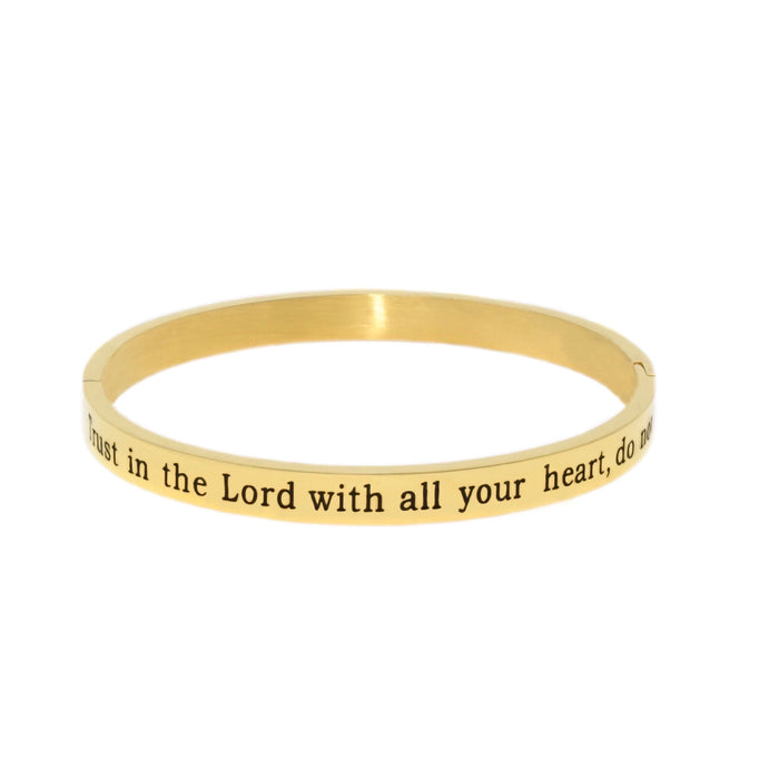 Gold TRUST IN THE LORD Bangle Bracelet