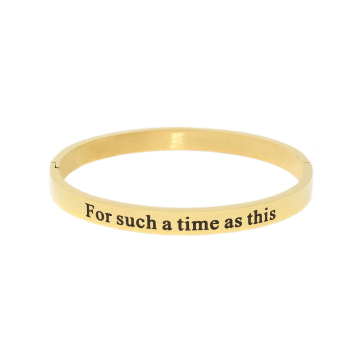 Gold FOR SUCH A TIME AS THIS Bangle Bracelet