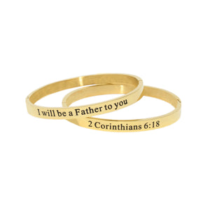 Gold I WILL BE A FATHER TO YOU Bangle Bracelet