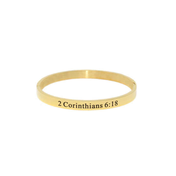 I Will Be A Father To You - Gold Bangle Bracelet