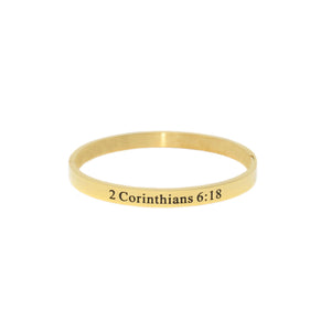 Gold I WILL BE A FATHER TO YOU Bangle Bracelet