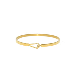 Gold BE STILL Thin Hook Bracelet