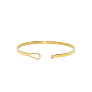 Gold BELIEVE Thin Hook Bracelet