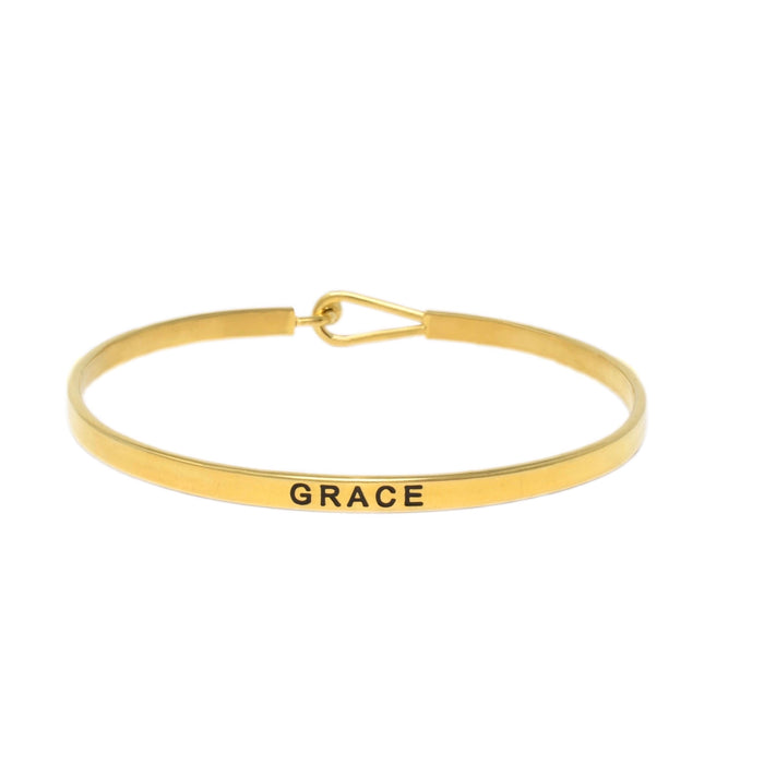 Gold GRACE Thin Hook Bracelet