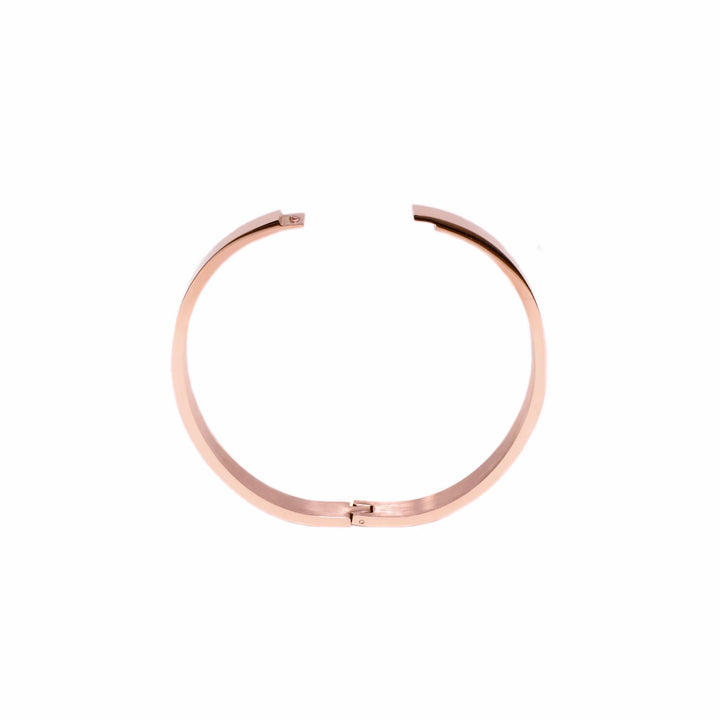 Be Strong And Courageous - Rose Gold Bangle Bracelet