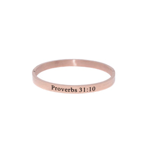 Rose Gold WORTH FAR ABOVE RUBIES Bangle Bracelet