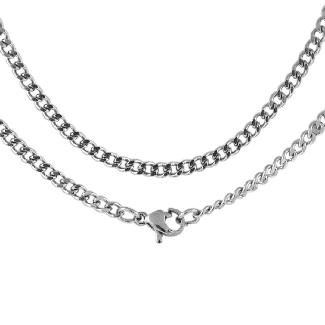 Silver MIGHTY MAN OF VALOR Simple Cross Necklace