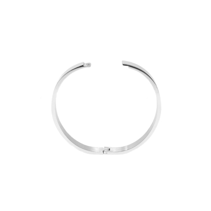 Be Strong And Courageous - Silver Bangle Bracelet