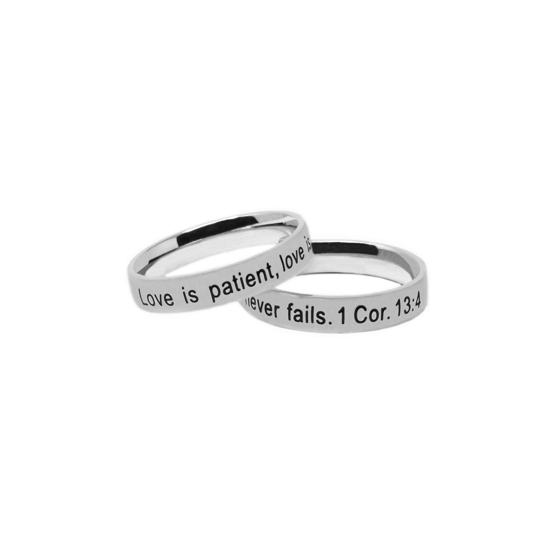 Silver LOVE IS PATIENT Ring