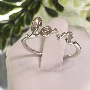 Sterling Silver LOVE Wired Ring
