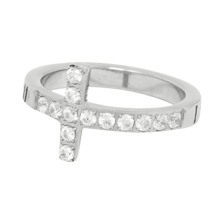 Trust In The Lord Diamond CZ Cross - Ring