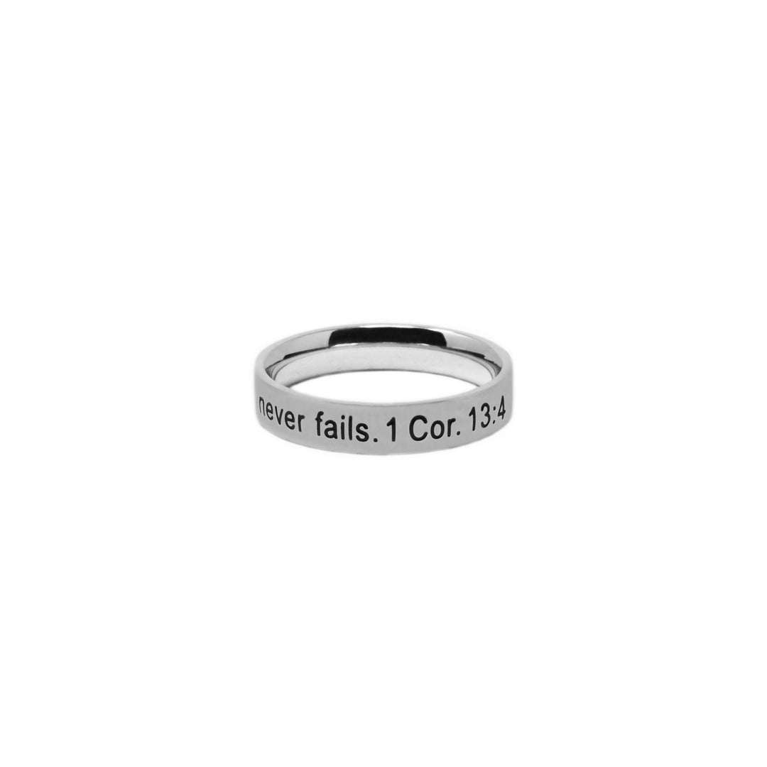 Silver LOVE IS PATIENT Ring