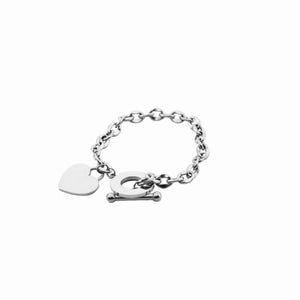 Silver ABOVE ALL ELSE Heart Charm Bracelet