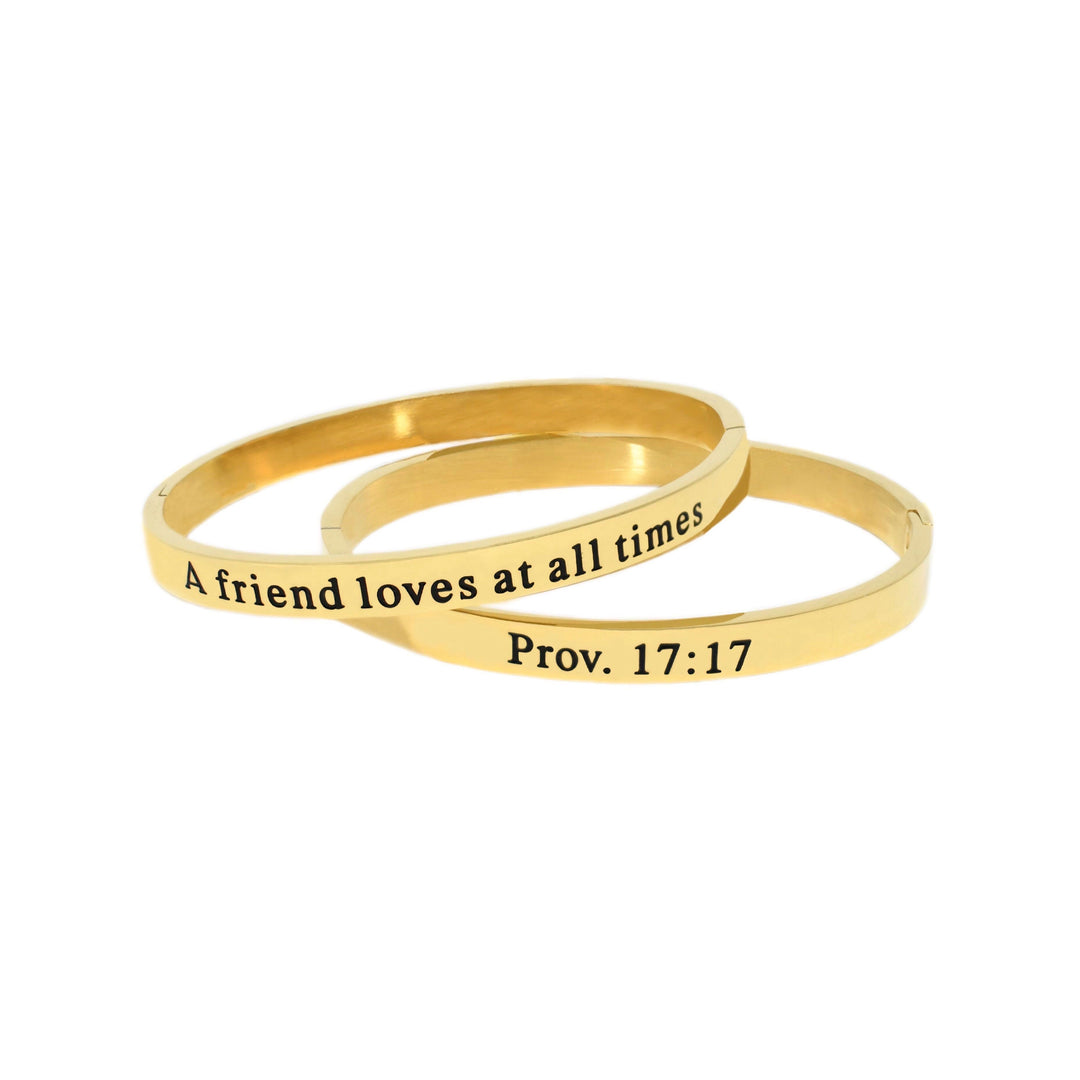 A Friend Loves At All Times - Bangle Bracelet