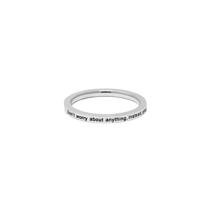 Silver DON'T WORRY Ring