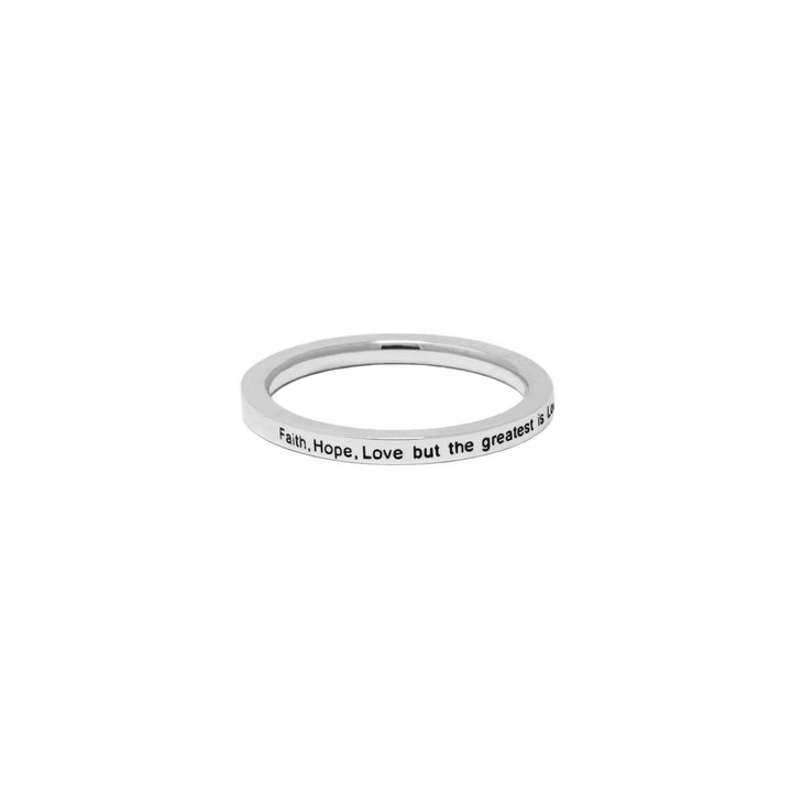 Silver FAITH HOPE LOVE Ring