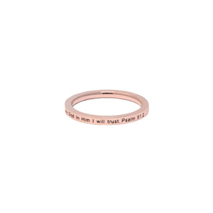 Rose Gold HE IS MY REFUGE Ring