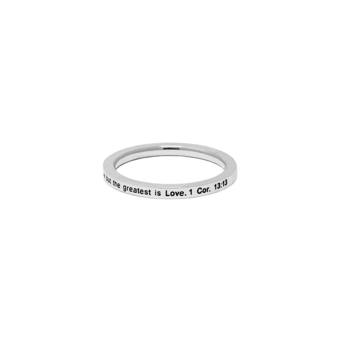 Silver FAITH HOPE LOVE Ring