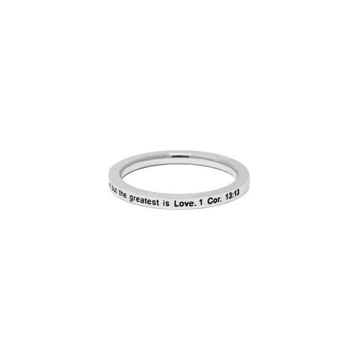 Silver FAITH HOPE LOVE Ring